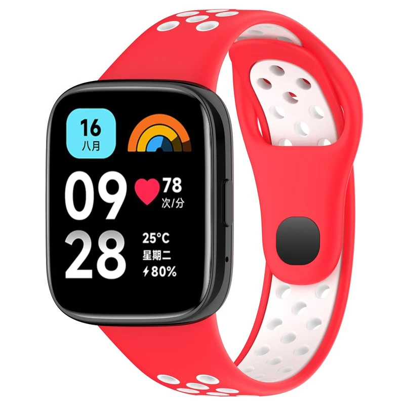 Xiaomi Redmi Watch 3 / Lite 3 / 3 Active dual color silicone strap - Black / Lime