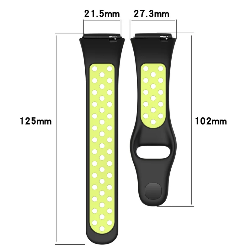 Xiaomi Redmi Watch 3 / Lite 3 / 3 Active dual color silicone strap - Black / Lime