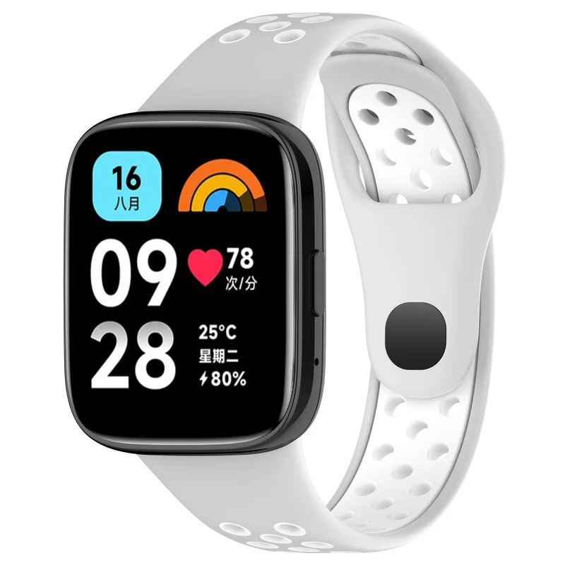 Xiaomi Redmi Watch 3 / Lite 3 / 3 Active dual color silicone strap - Black / Lime