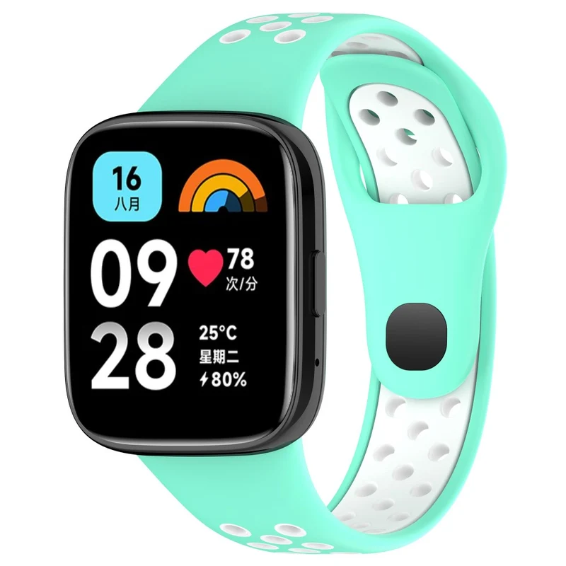 Xiaomi Redmi Watch 3 / Lite 3 / 3 Active dual color silicone strap - Black / Lime