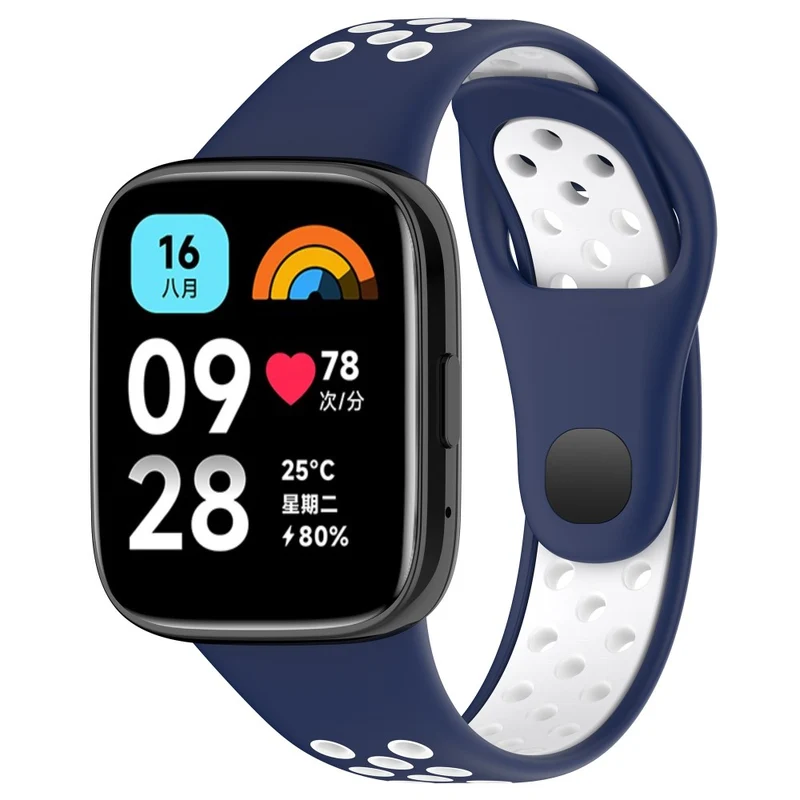 Xiaomi Redmi Watch 3 / Lite 3 / 3 Active dual color silicone strap - Black / Lime