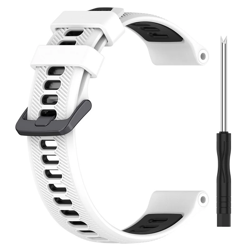 22mm Garmin / Coros / Amazfit dual color silicone strap - Black / Grey