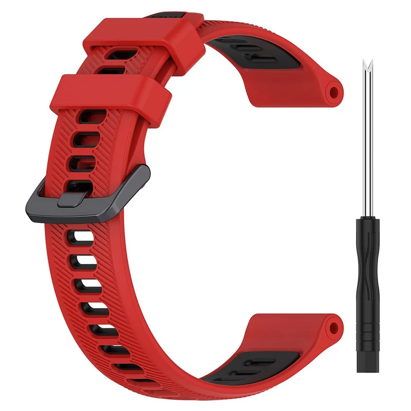 22mm Garmin / Coros / Amazfit dual color silicone strap - Black / Grey