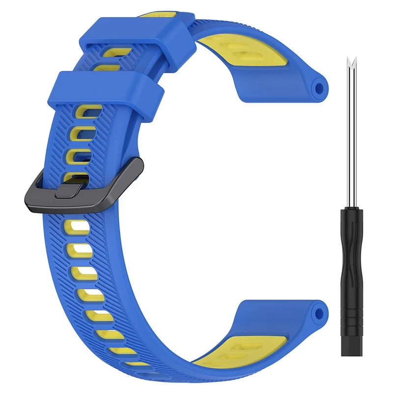 22mm Garmin / Coros / Amazfit dual color silicone strap - Black / Grey