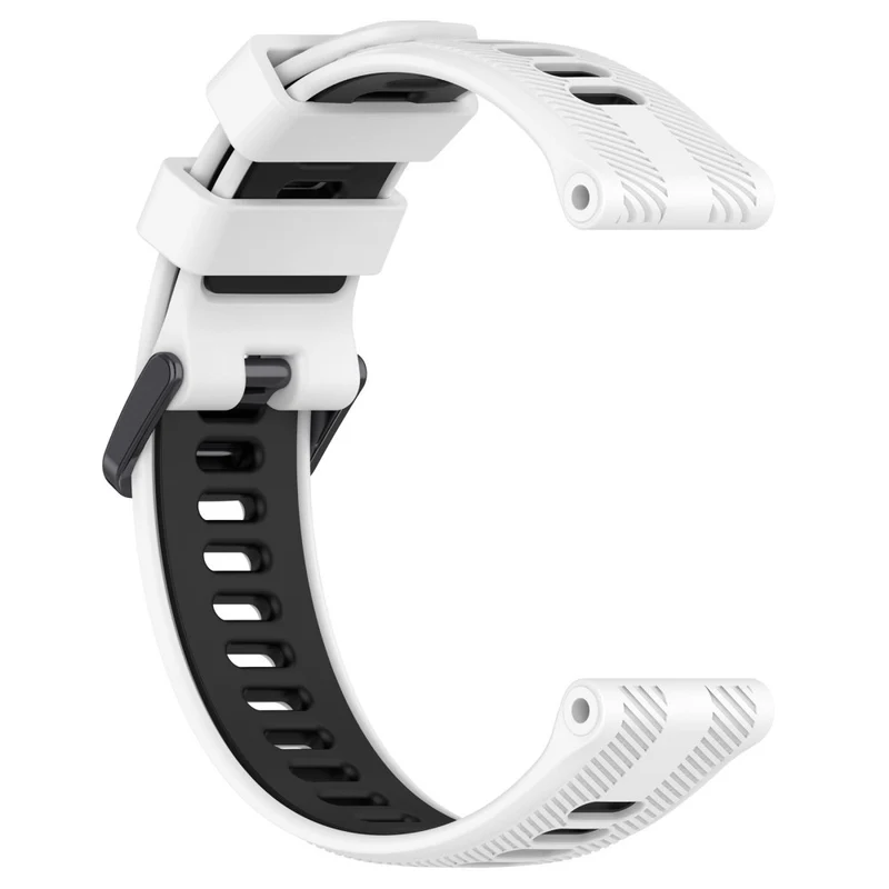 22mm Garmin / Coros / Amazfit dual color silicone strap - Black / Grey