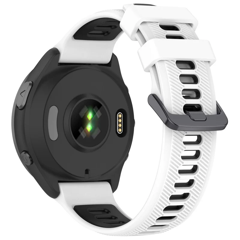 22mm Garmin / Coros / Amazfit dual color silicone strap - Black / Grey