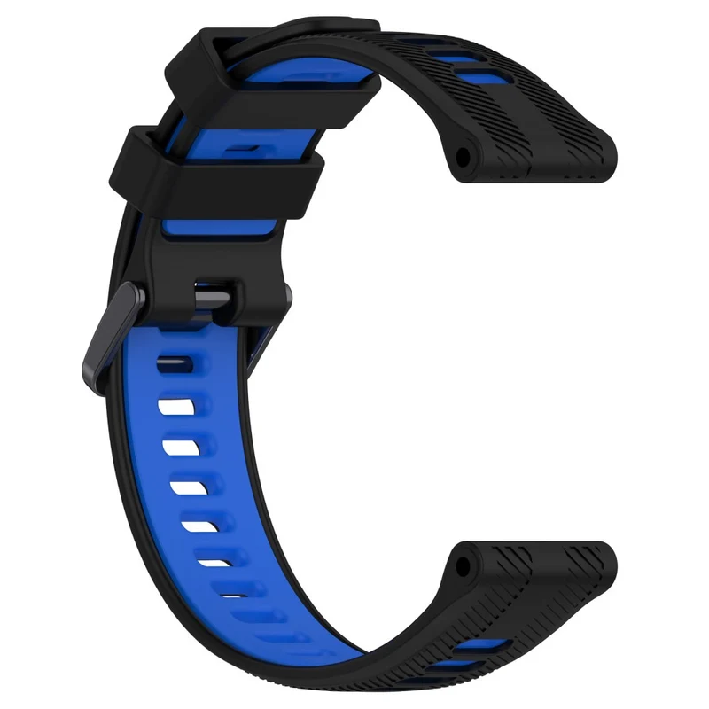 22mm Garmin / Coros / Amazfit dual color silicone strap - Black / Grey