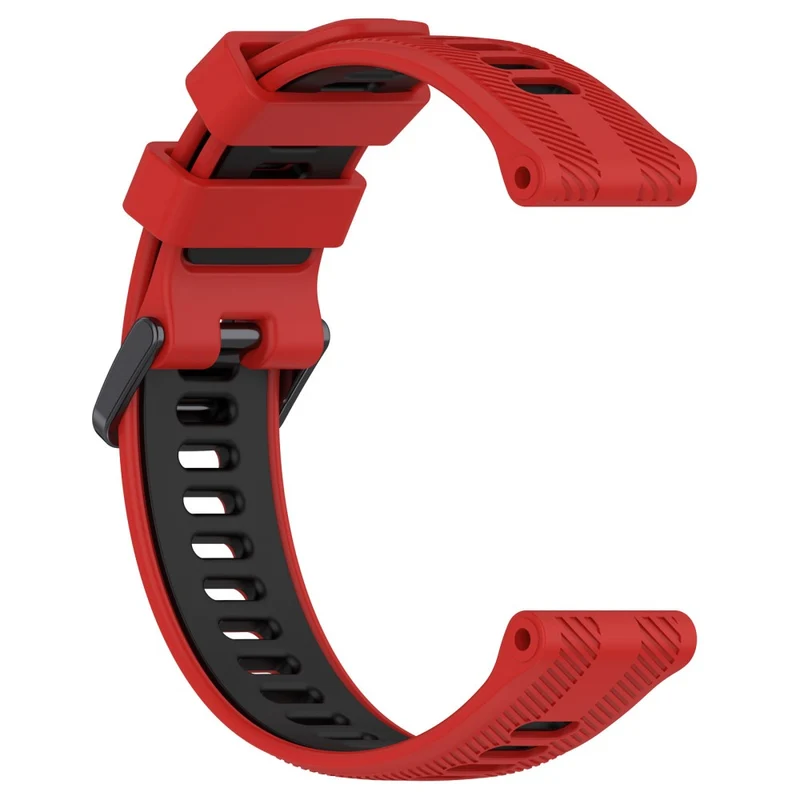 22mm Garmin / Coros / Amazfit dual color silicone strap - Black / Grey