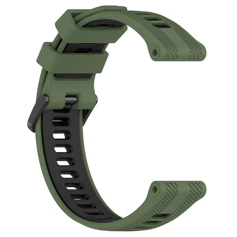 22mm Garmin / Coros / Amazfit dual color silicone strap - Black / Grey