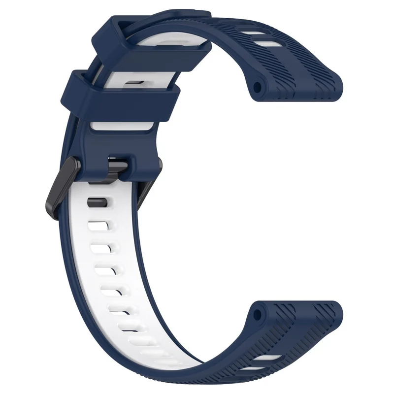22mm Garmin / Coros / Amazfit dual color silicone strap - Black / Grey