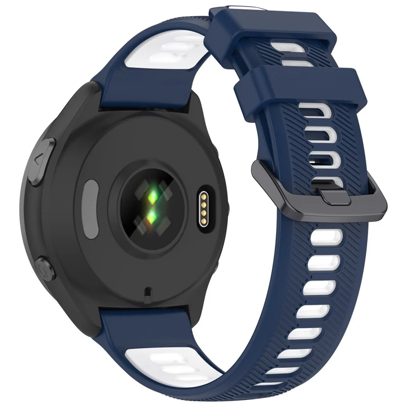 22mm Garmin / Coros / Amazfit dual color silicone strap - Black / Grey