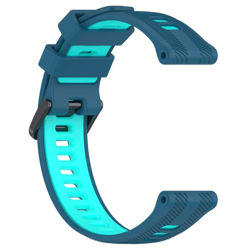 22mm Garmin / Coros / Amazfit dual color silicone strap - Black / Grey