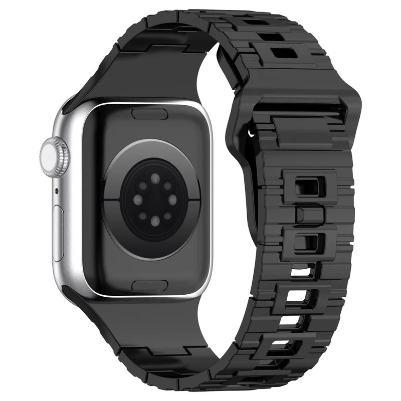 Apple Watch Series 8 (41mm) electroplating silicone strap - Titanium Black
