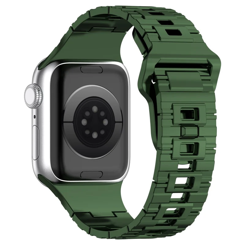 Apple Watch Series 8 (41mm) electroplating silicone strap - Titanium Black