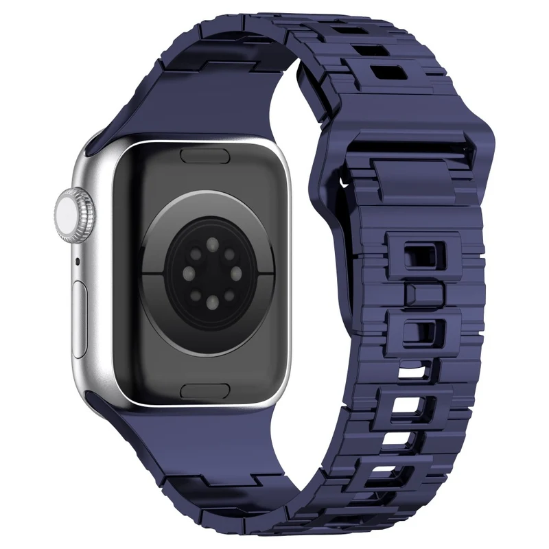 Apple Watch Series 8 (41mm) electroplating silicone strap - Titanium Black
