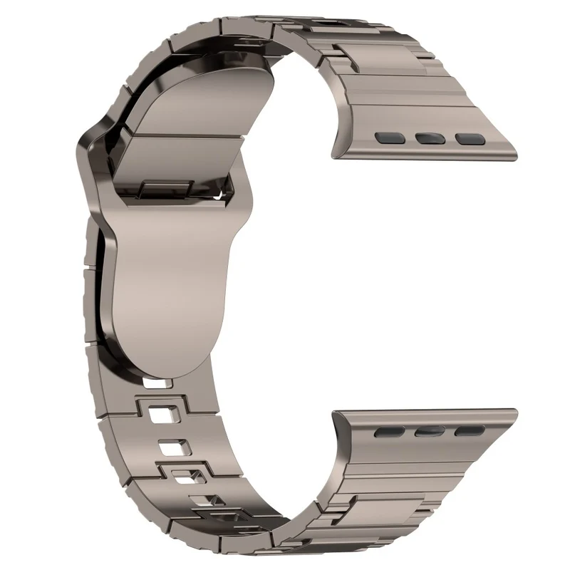 Apple Watch Series 8 (45mm) / Watch Ultra electroplating silicone strap - Titanium Black