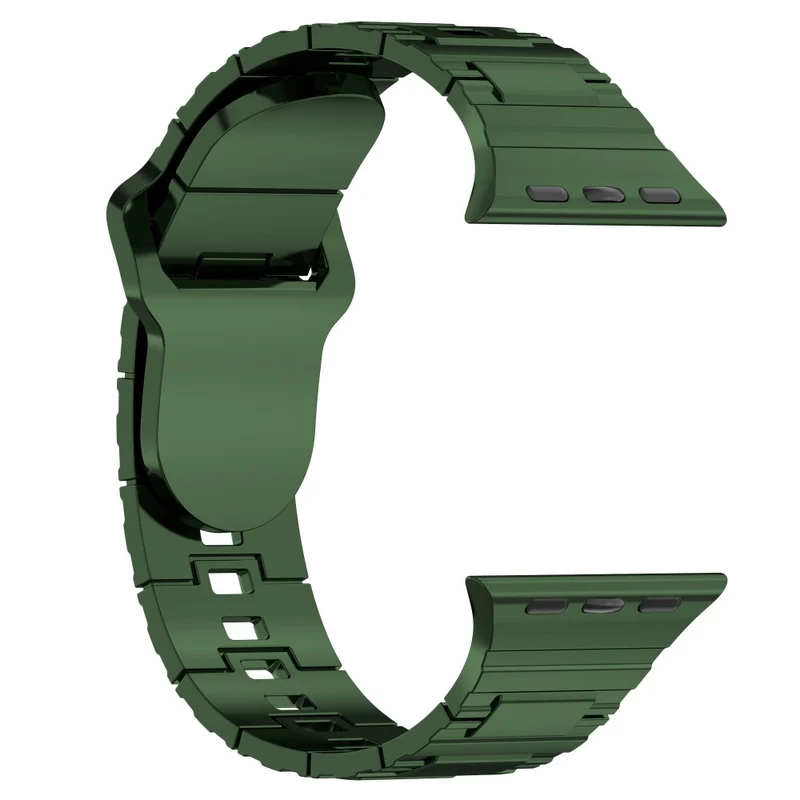 Apple Watch Series 8 (45mm) / Watch Ultra electroplating silicone strap - Titanium Black