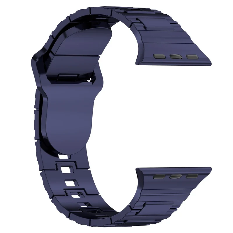 Apple Watch Series 8 (45mm) / Watch Ultra electroplating silicone strap - Titanium Black