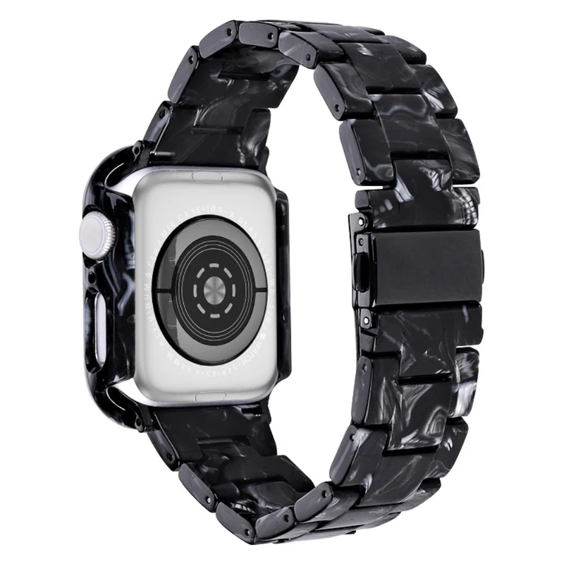 Apple Watch Series 8 (45mm) resin style strap with cover - Rainbow