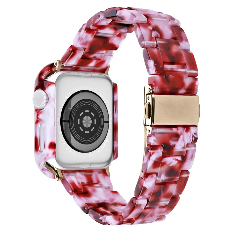 Apple Watch Series 8 (45mm) resin style strap with cover - Rainbow
