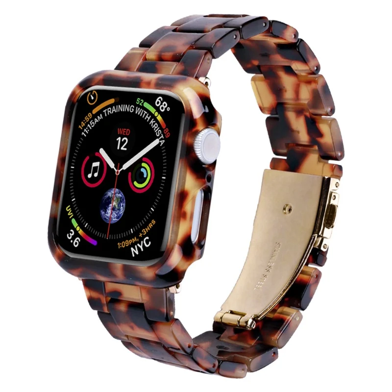 Apple Watch Series 8 (45mm) resin style strap with cover - Rainbow