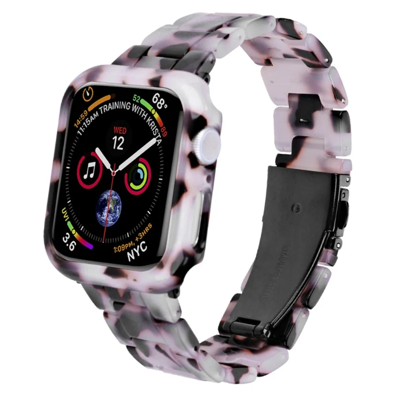 Apple Watch Series 8 (45mm) resin style strap with cover - Rainbow