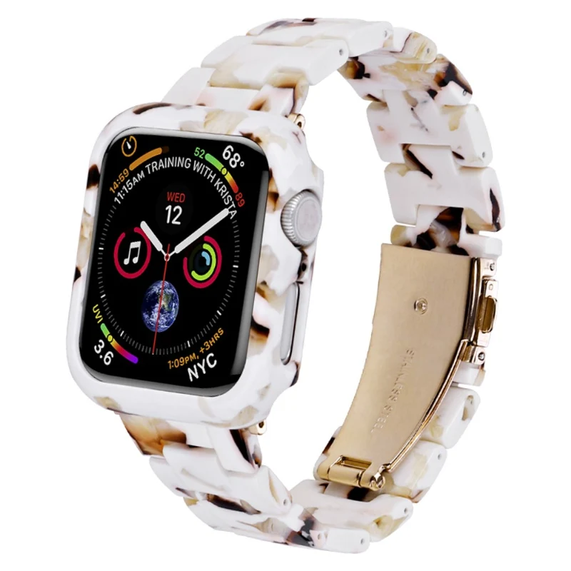 Apple Watch Series 8 (45mm) resin style strap with cover - Rainbow
