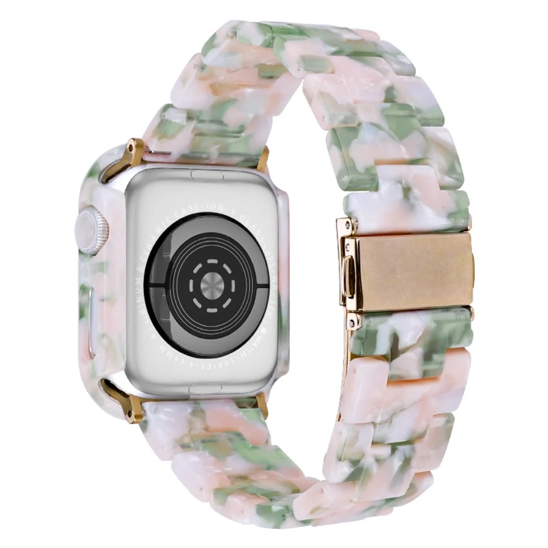 Apple Watch Series 8 (41mm) resin style strap with cover - Rainbow