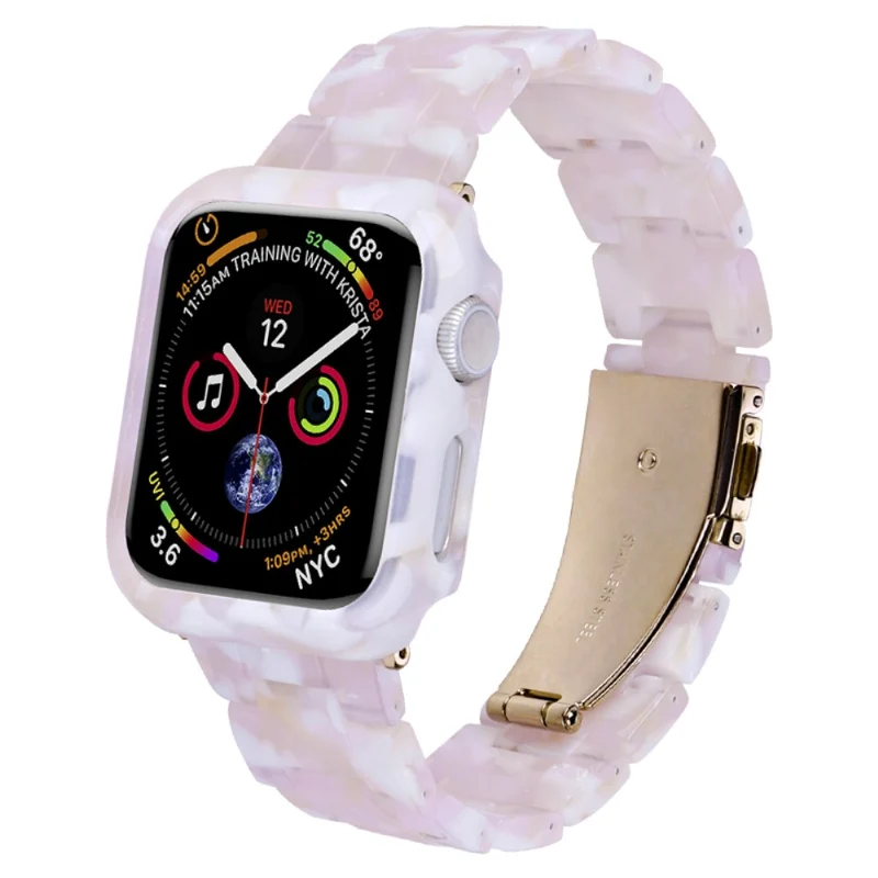 Apple Watch Series 8 (41mm) resin style strap with cover - Rainbow
