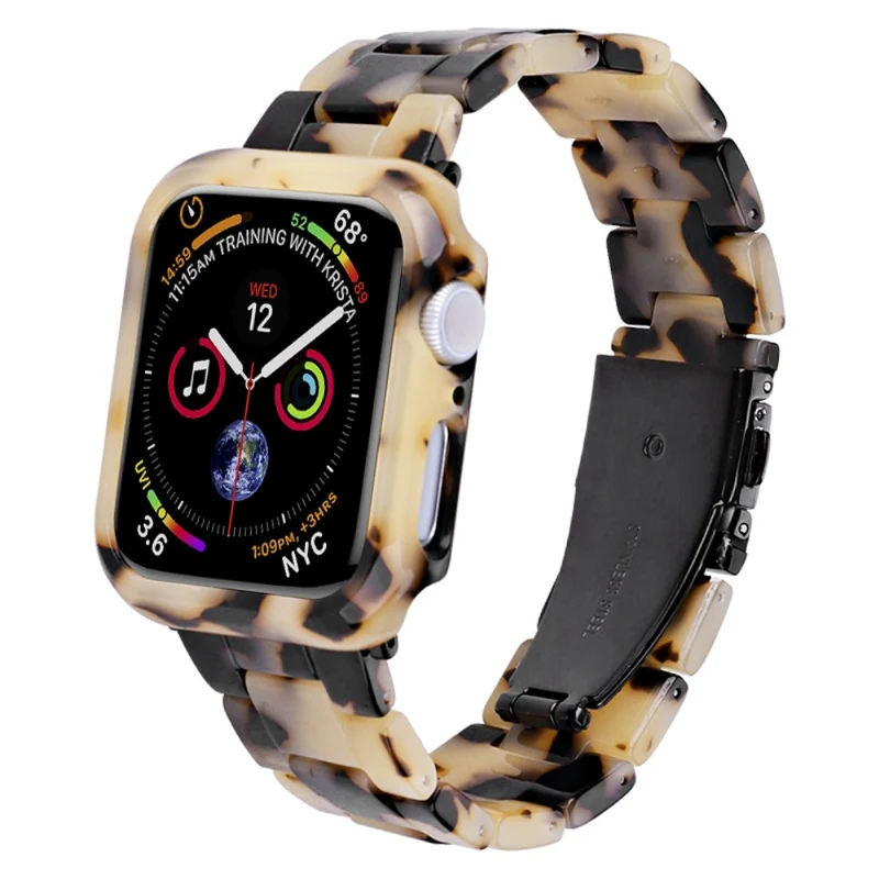 Apple Watch Series 8 (41mm) resin style strap with cover - Rainbow
