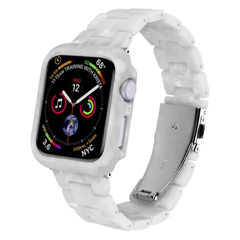 Apple Watch Series 8 (41mm) resin style strap with cover - Rainbow