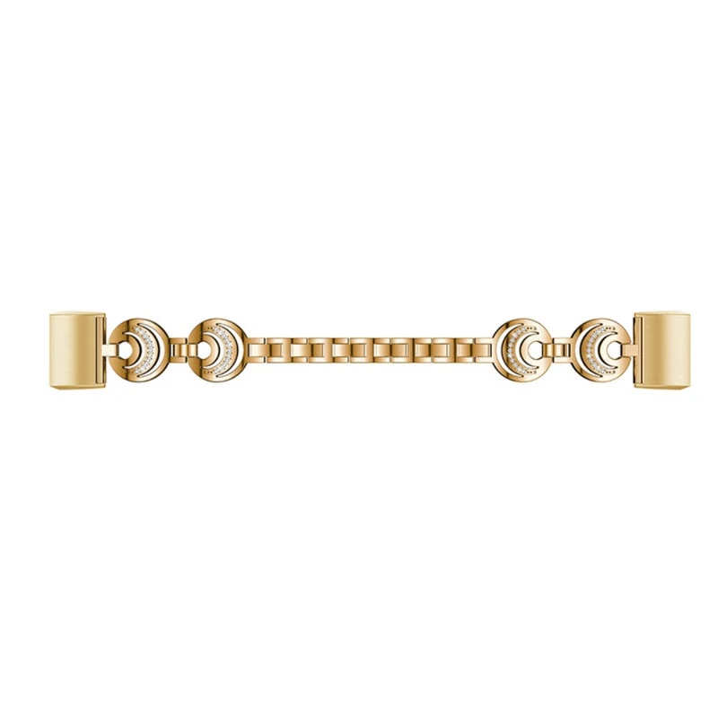 Fitbit Charge 4 / 3 rhinestone décor moon design metal strap