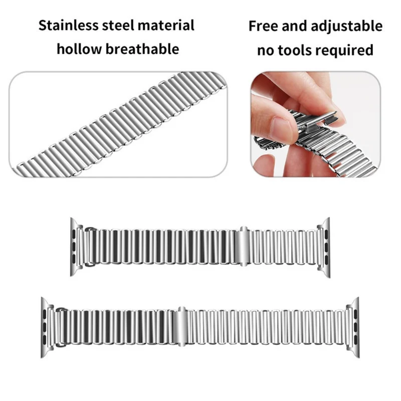 Apple Watch Series 8 (45mm) / Watch Ultra stainless steel hollow chain style strap