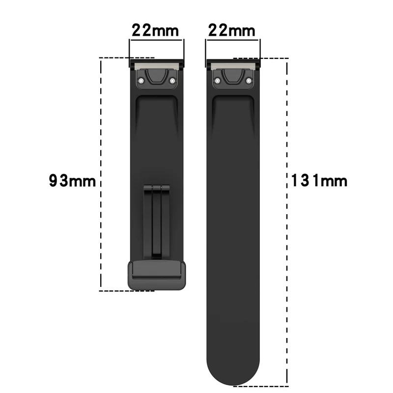 22mm silicone strap with tool for Garmin Watch
