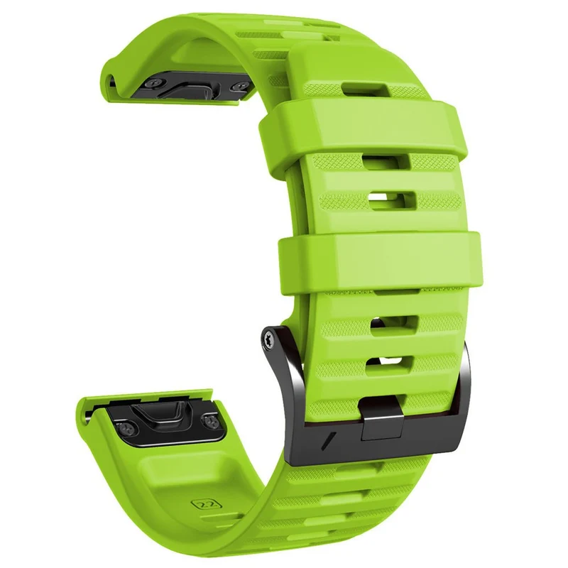 26mm simple stripe silicone strap with black buckle for Garmin watch