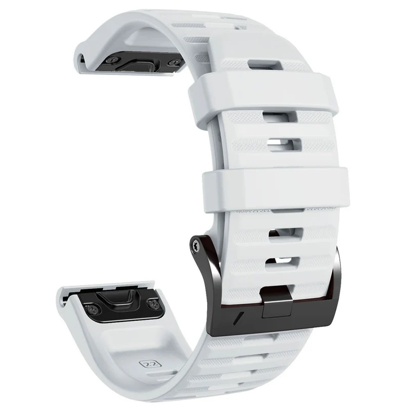 26mm simple stripe silicone strap with black buckle for Garmin watch