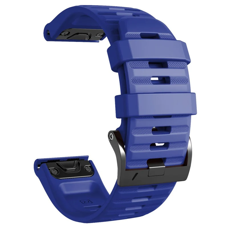 26mm simple stripe silicone strap with black buckle for Garmin watch