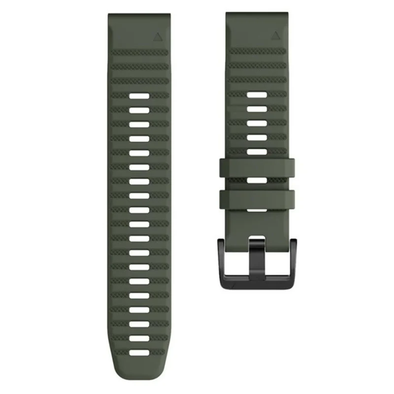 26mm simple stripe silicone strap with black buckle for Garmin watch