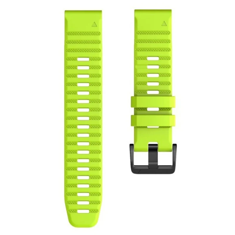 26mm simple stripe silicone strap with black buckle for Garmin watch