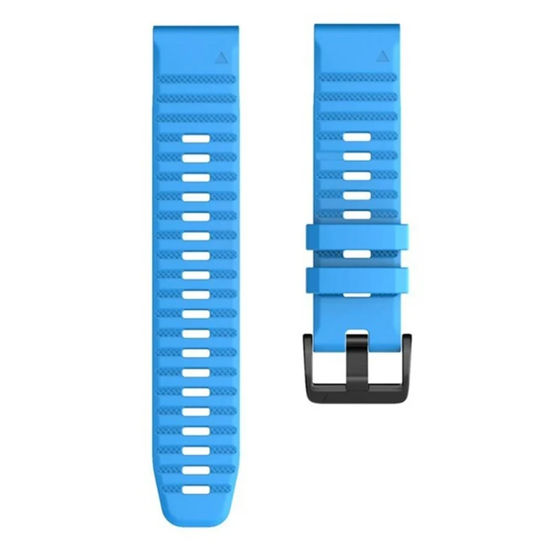 26mm simple stripe silicone strap with black buckle for Garmin watch
