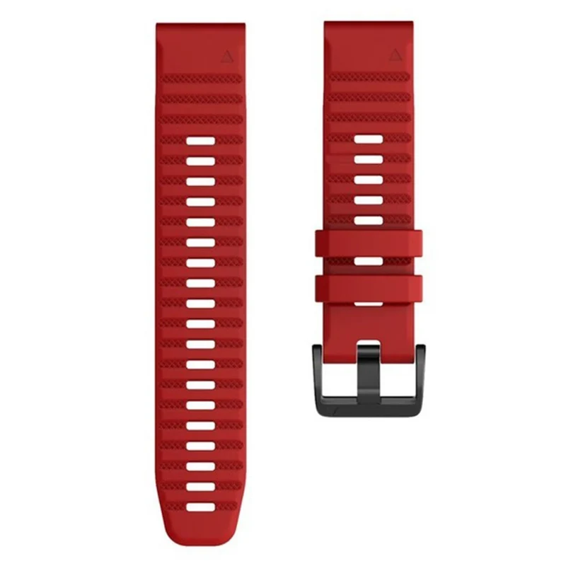 26mm simple stripe silicone strap with black buckle for Garmin watch