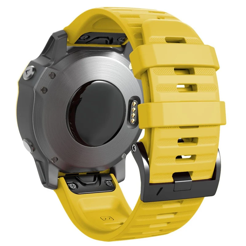 26mm simple stripe silicone strap with black buckle for Garmin watch