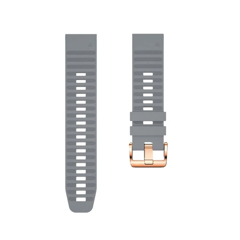 20mm simple stripe silicone strap with rose gold buckle for Garmin watch