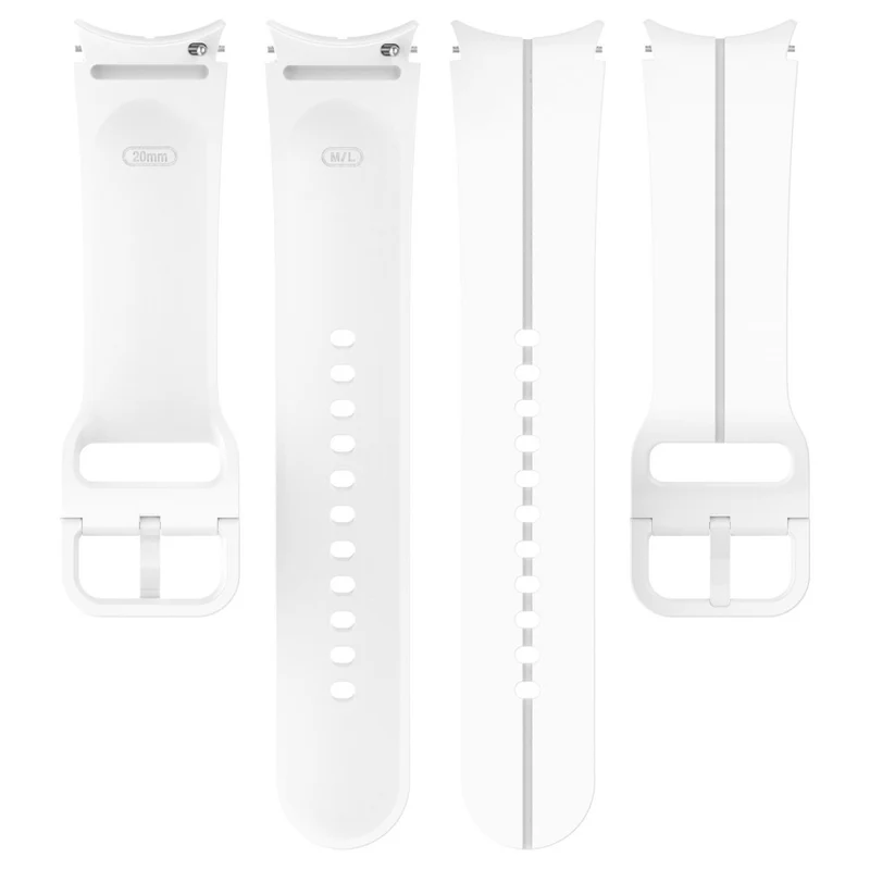 20mm silicone groove strap for Samsung Galaxy Watch 6 / 5 / 4 / 3 (41mm)