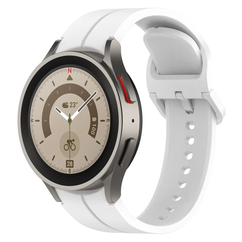 20mm silicone groove strap for Samsung Galaxy Watch 6 / 5 / 4 / 3 (41mm)