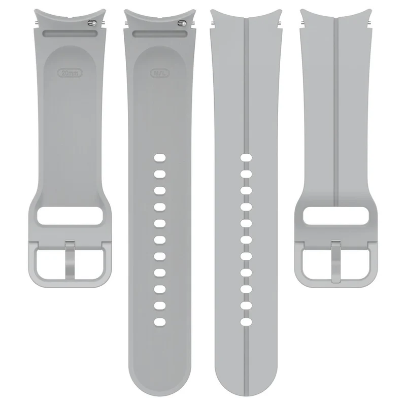 20mm silicone groove strap for Samsung Galaxy Watch 6 / 5 / 4 / 3 (41mm)