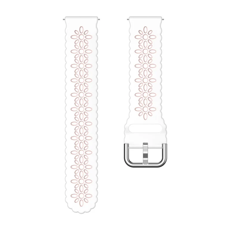20mm Universal dual color flower hollow strap - Light Grey / Orange