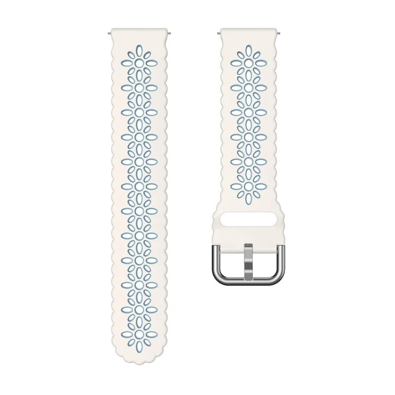 20mm Universal dual color flower hollow strap - Light Grey / Orange