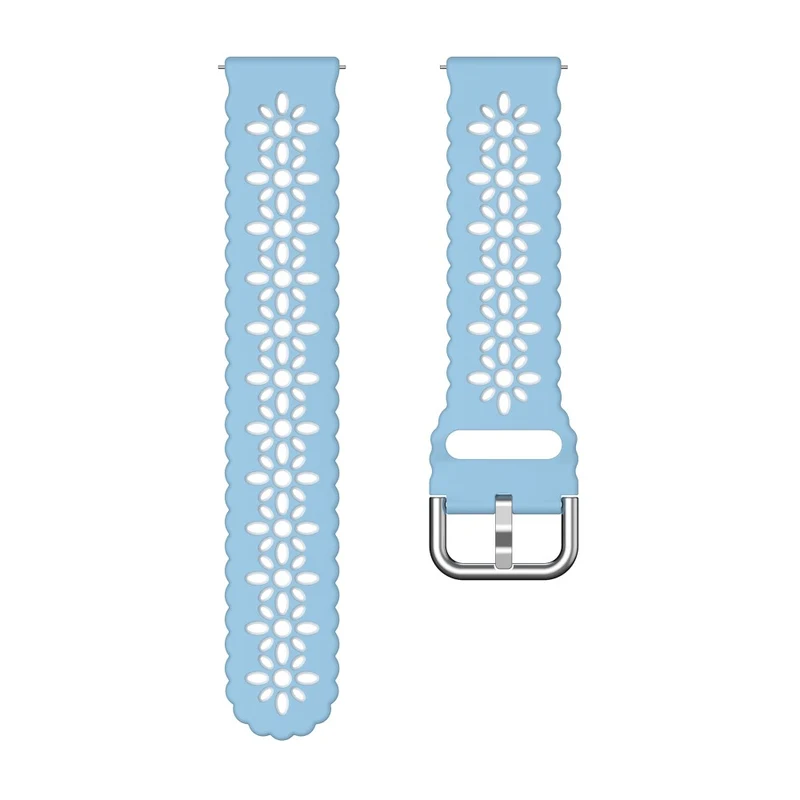 20mm Universal dual color flower hollow strap - Light Grey / Orange