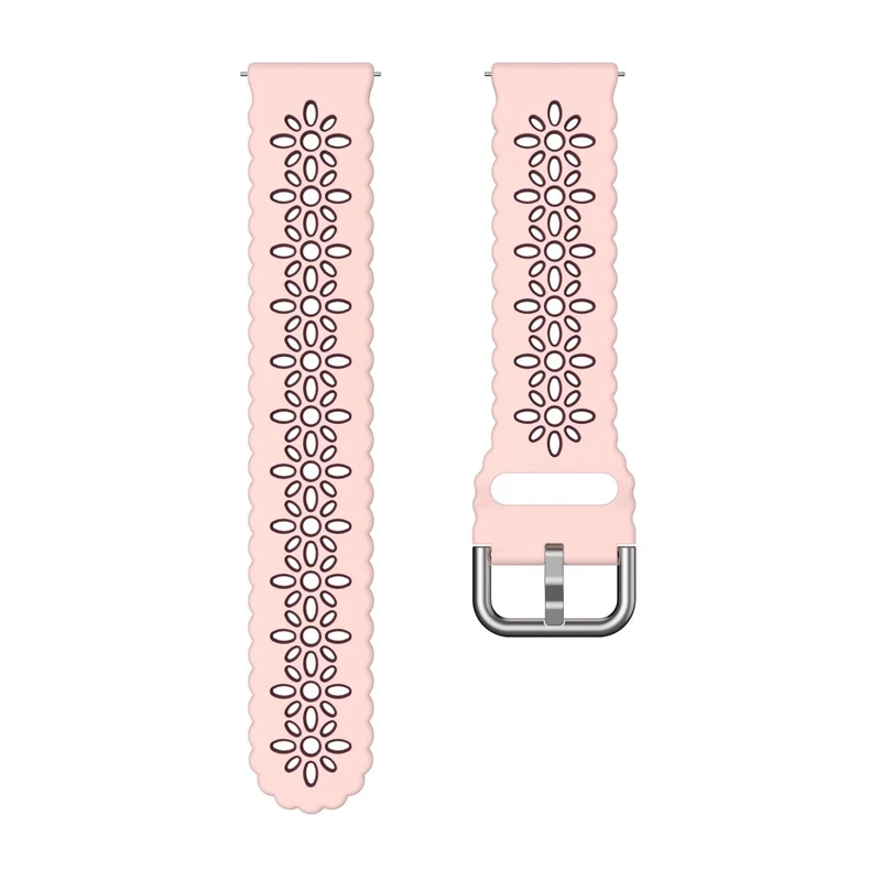 20mm Universal dual color flower hollow strap - Light Grey / Orange